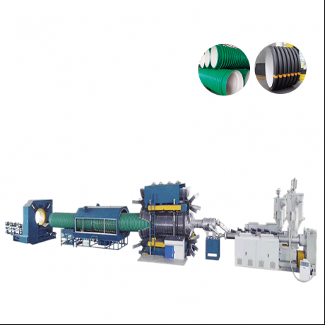 HDPE, PP Vertikal Tipe Double Wall Corrugated Pipe lan PVC Ribbed Pipe Extrusion line