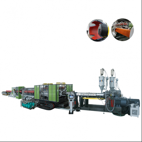HDPE / PP / PVC Horisontal Tipe Gandakan Pipa Bergelombang Ganda